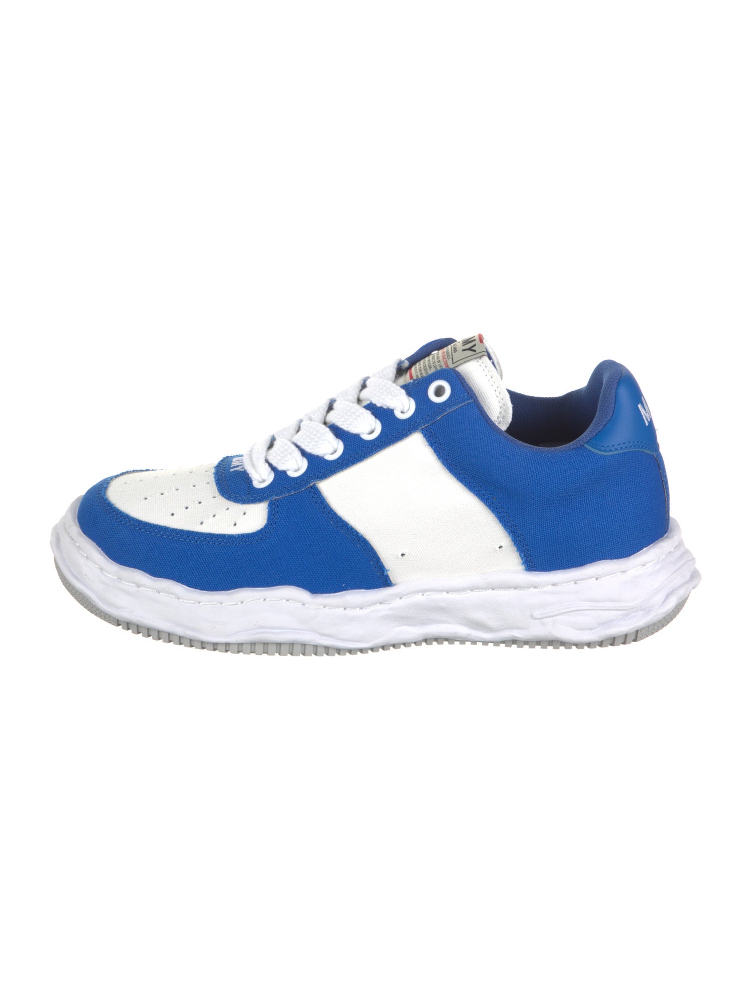 Maison Mihara Yasuhiro Canvas Colorblock Pattern Athletic Sneakers w/ Tags