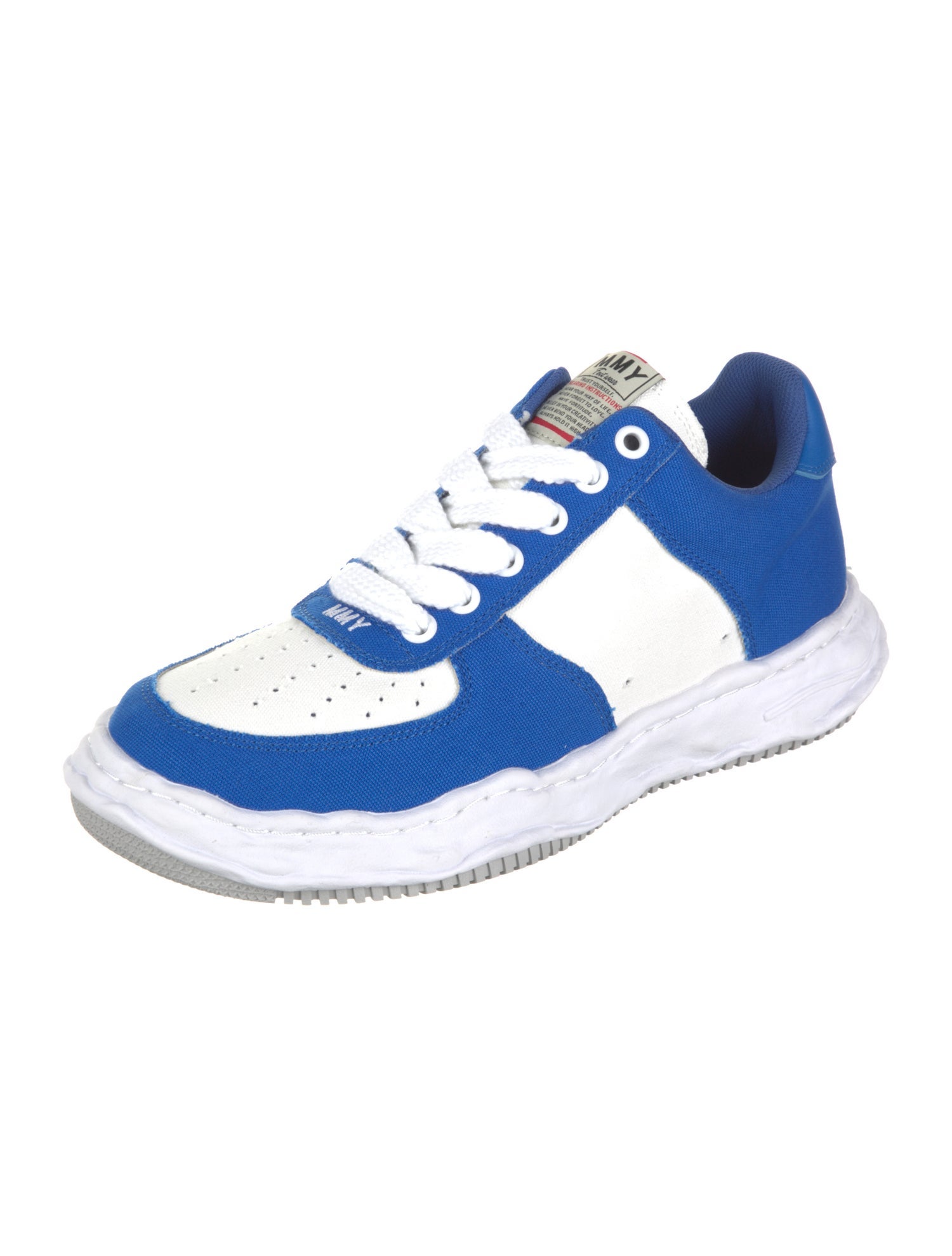 Maison Mihara Yasuhiro Canvas Colorblock Pattern Athletic Sneakers w/ Tags