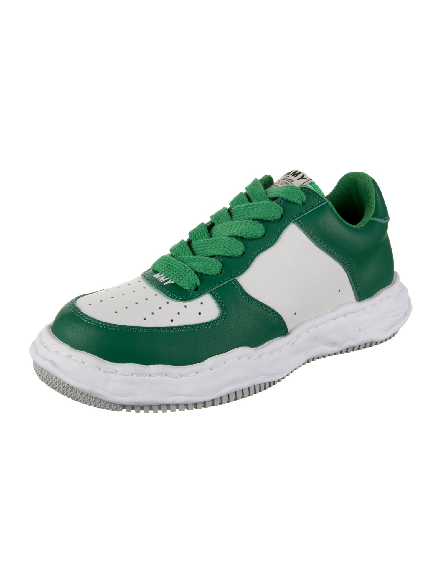 Maison Mihara Yasuhiro Leather Colorblock Pattern Sneakers