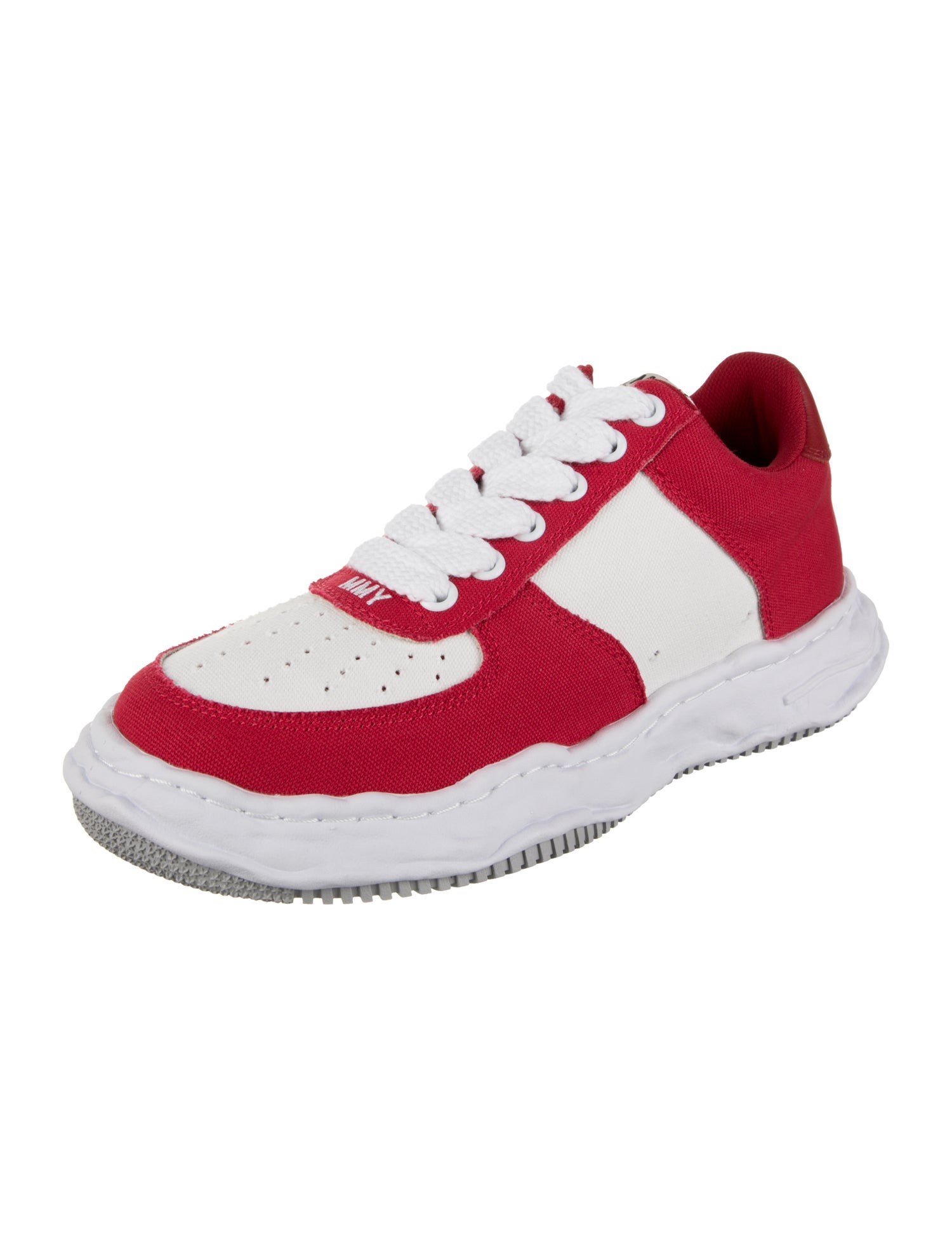 Maison Mihara Yasuhiro Canvas Colorblock Pattern Sneakers w/ Tags