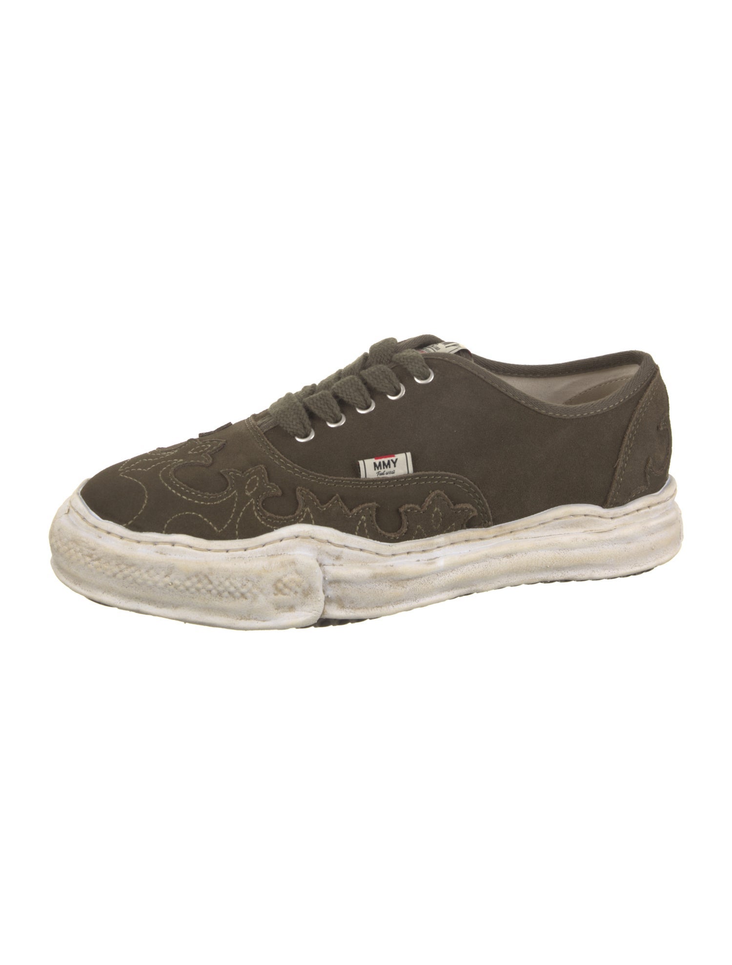 Maison Mihara Yasuhiro Suede Colorblock Pattern Sneakers w/ Tags