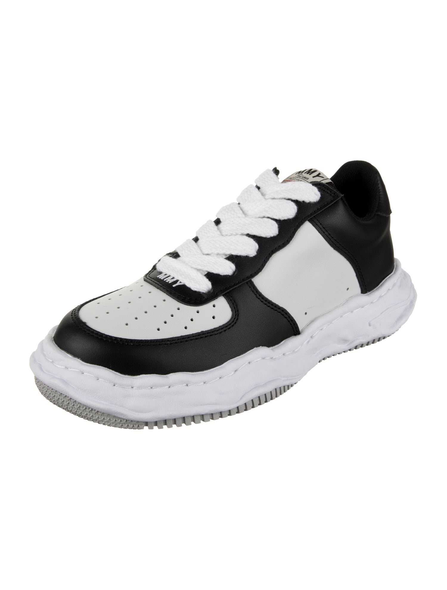 Maison Mihara Yasuhiro Leather Colorblock Pattern Sneakers w/ Tags