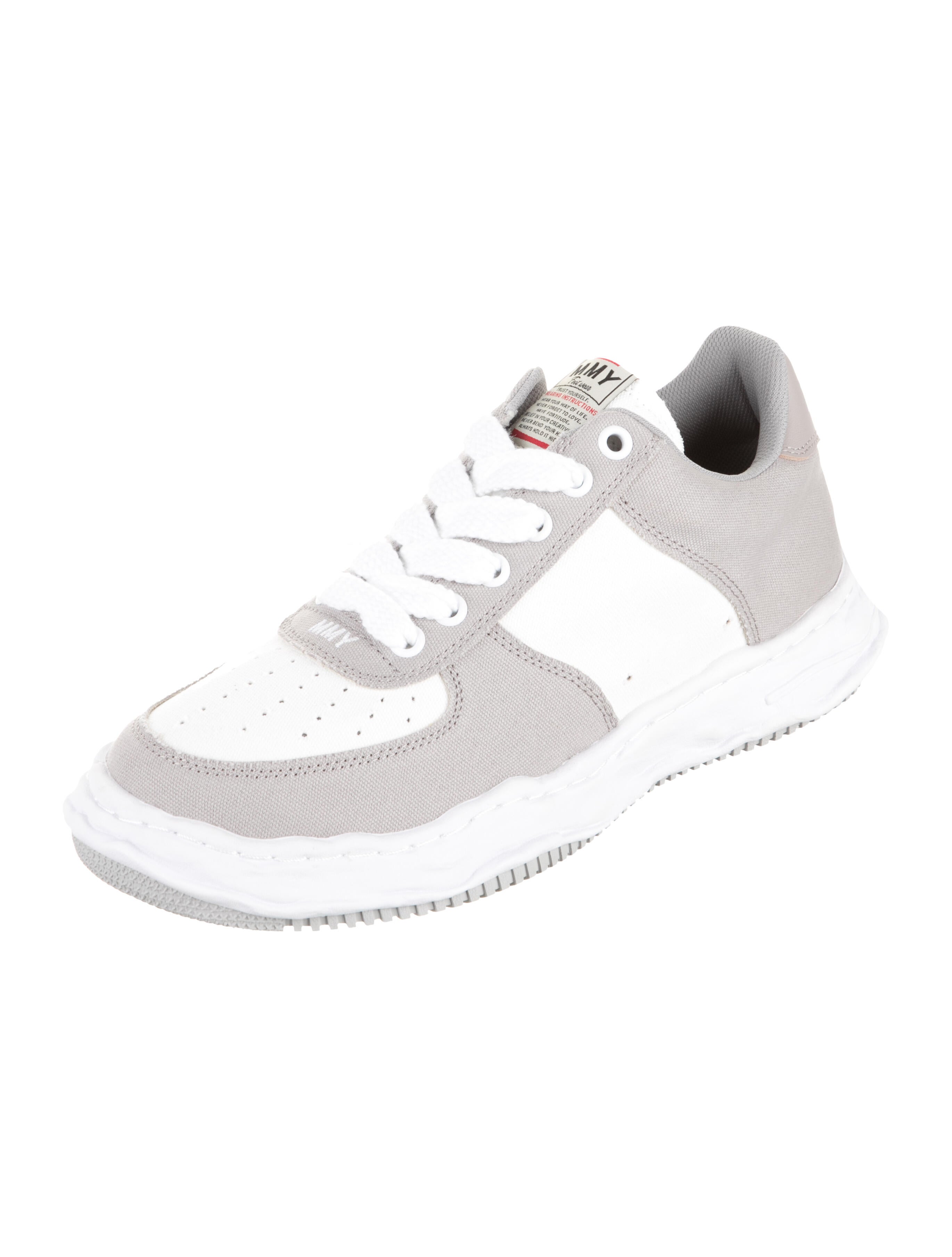 Maison Mihara Yasuhiro Canvas Colorblock Pattern Athletic Sneakers w/ Tags