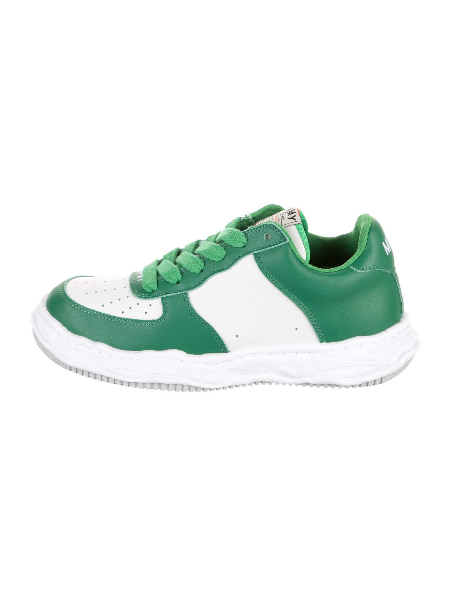 Maison Mihara Yasuhiro Leather Colorblock Pattern Sneakers w/ Tags