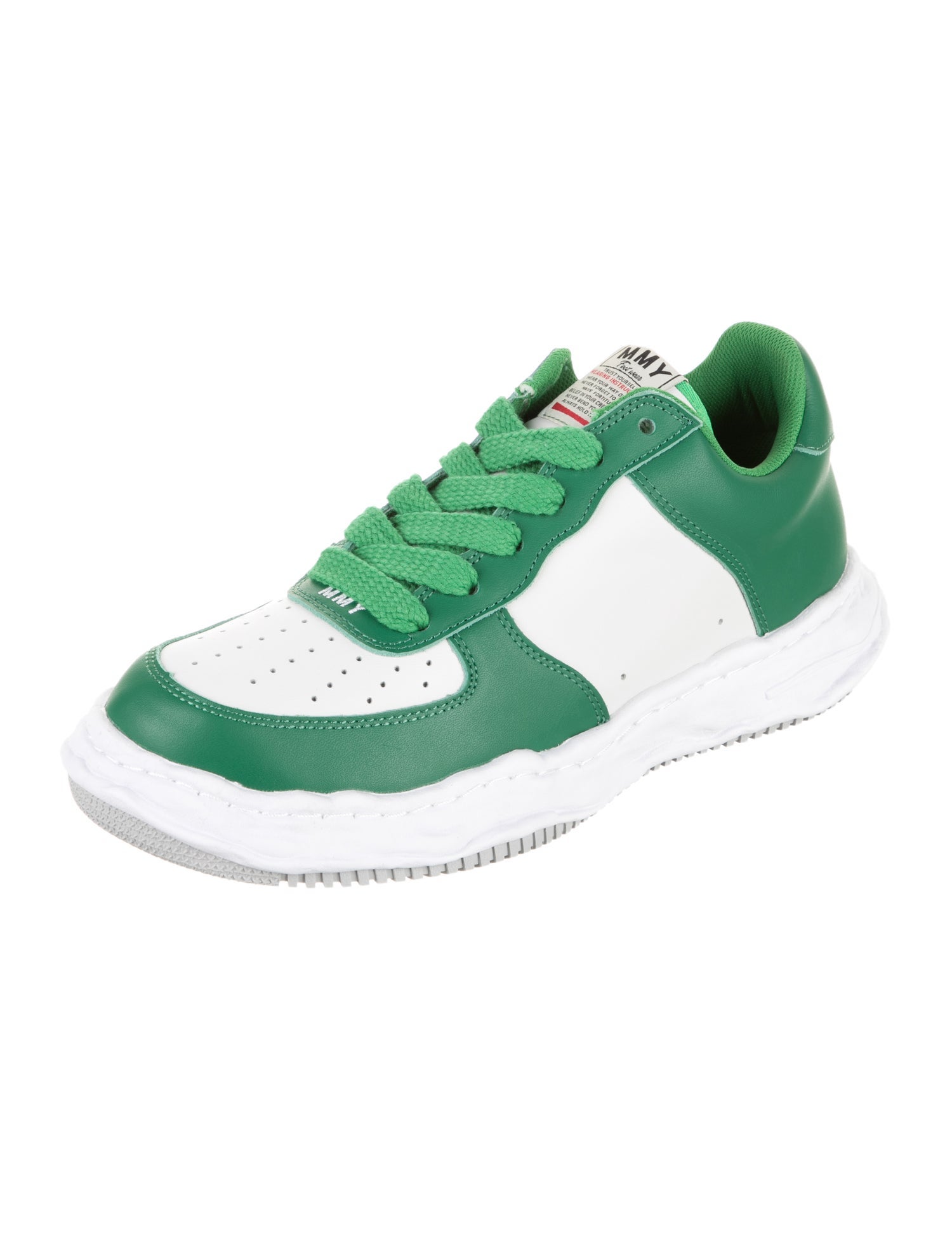 Maison Mihara Yasuhiro Leather Colorblock Pattern Sneakers w/ Tags
