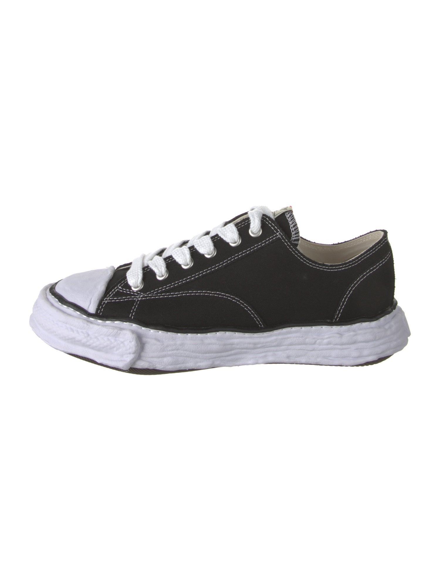 Maison Mihara Yasuhiro Canvas Colorblock Pattern Sneakers w/ Tags