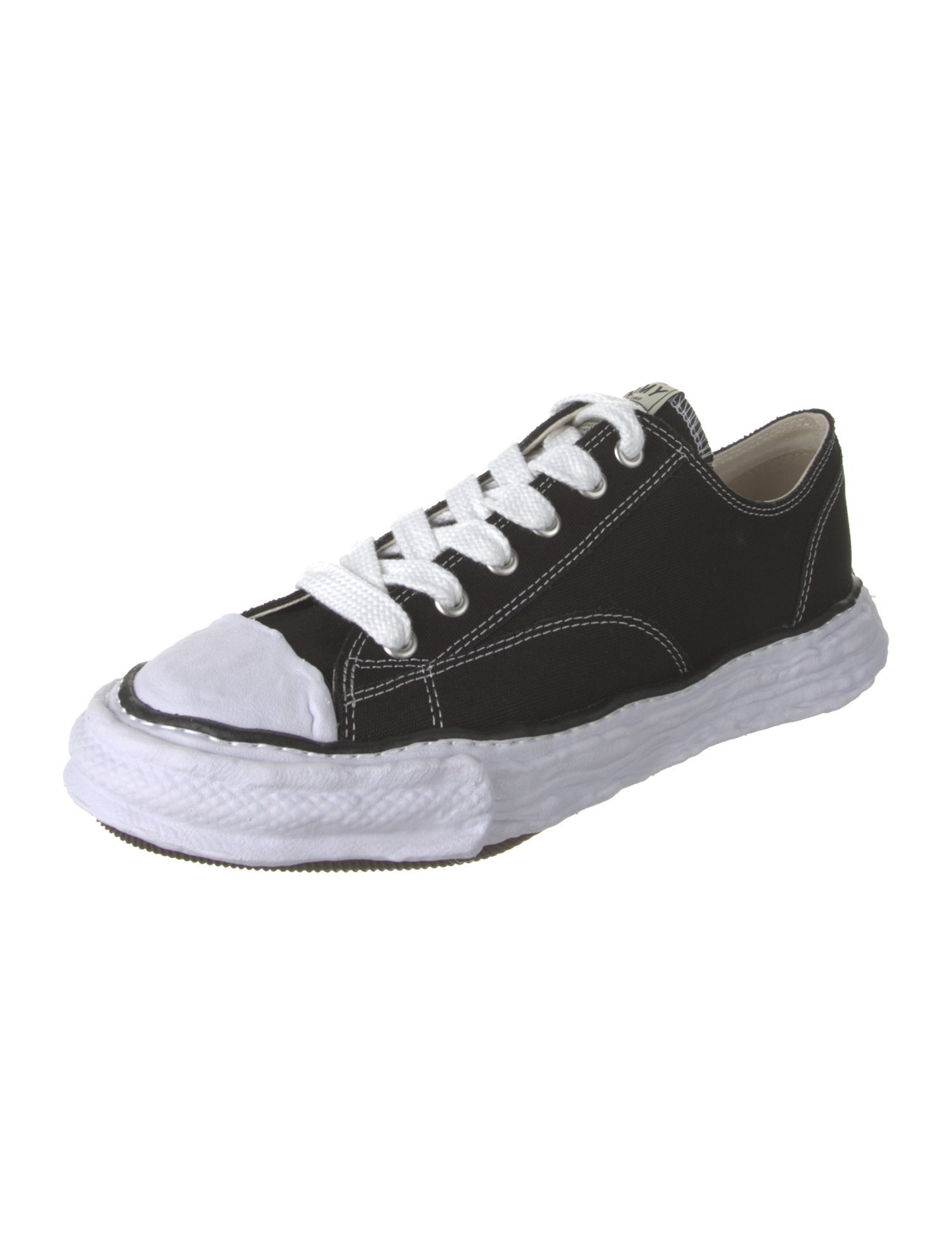 Maison Mihara Yasuhiro Canvas Colorblock Pattern Sneakers w/ Tags