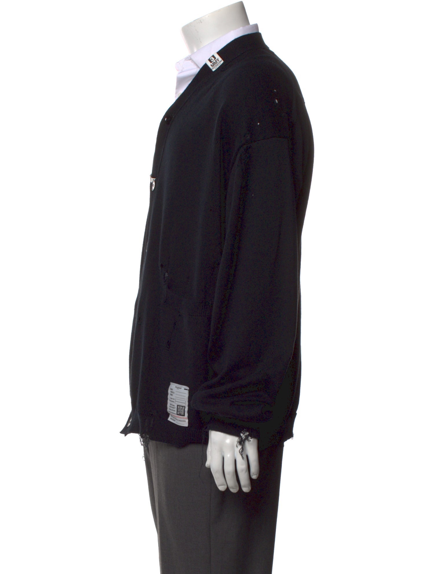 Maison Mihara Yasuhiro Open Front Long Sleeve Cardigan