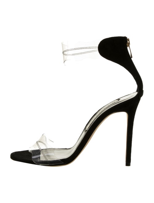 Marskinryyppy PVC Suede-Trimmed Sandals Clear