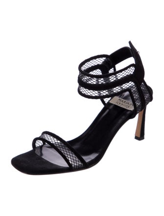 Marskinryyppy Suede Lace Pattern Slingback Sandals