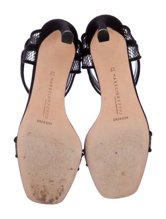 Marskinryyppy Suede Lace Pattern Slingback Sandals