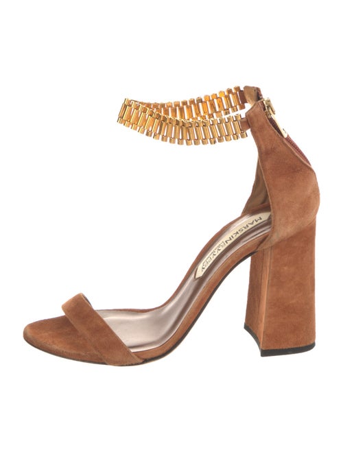 Marskinryyppy Suede Chain-Link Accents Sandals