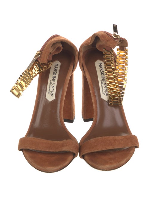 Marskinryyppy Suede Chain-Link Accents Sandals