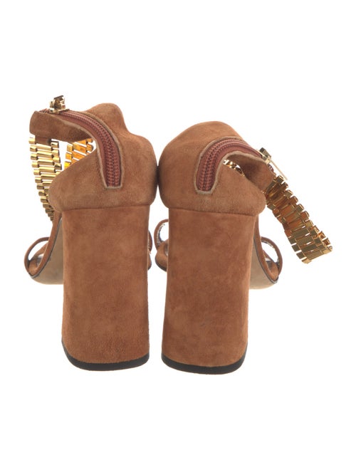 Marskinryyppy Suede Chain-Link Accents Sandals