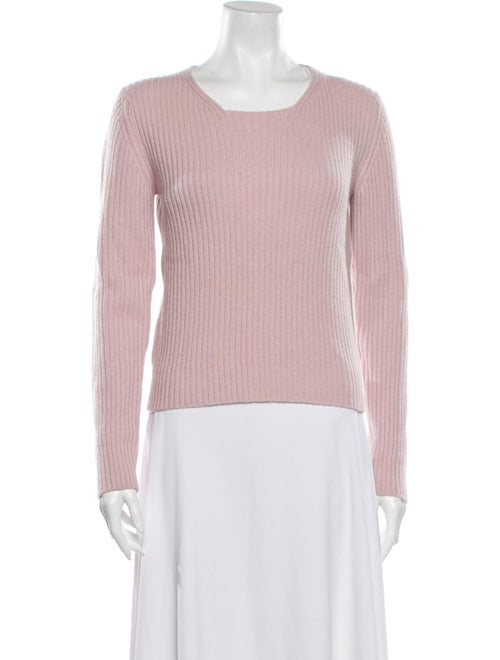 Manrico Cashmere Cashmere Scoop Neck Sweater Pink