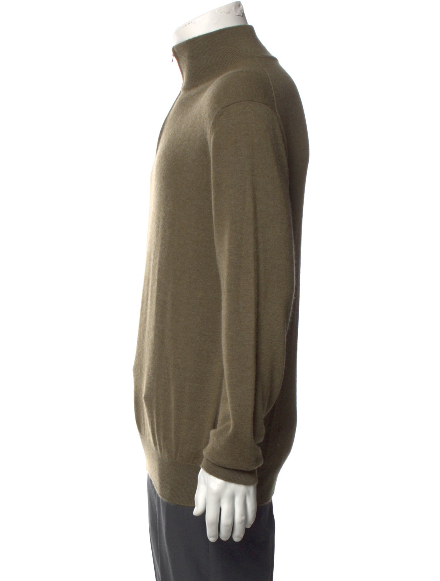Manrico Cashmere Cashmere Mock Neck Polo Sweater