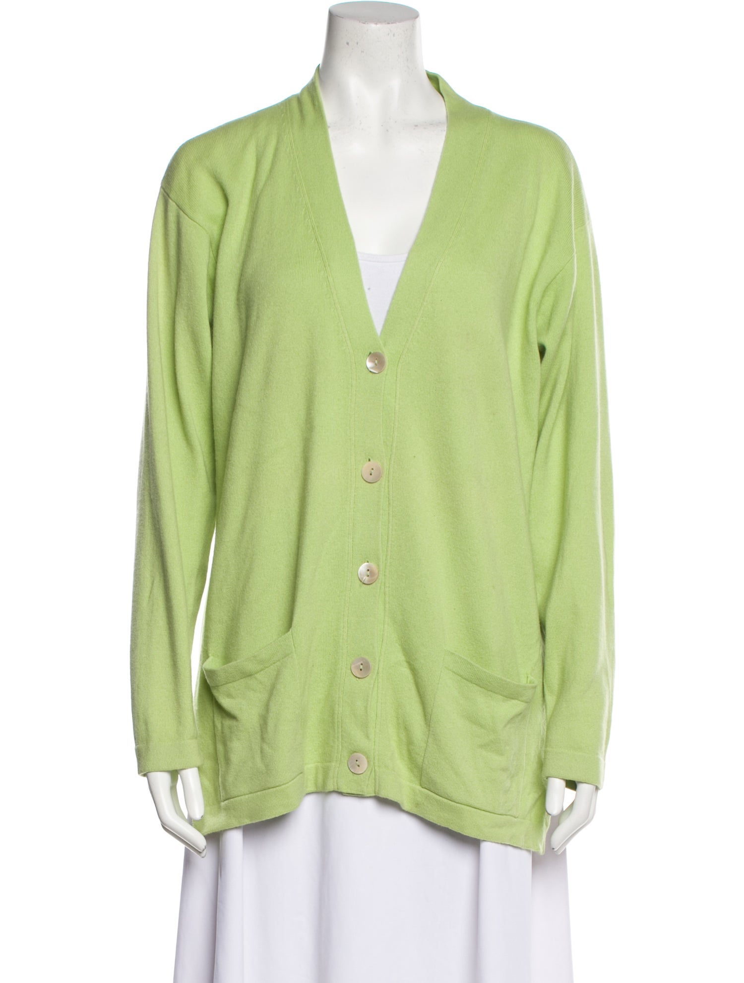 Manrico Cashmere Cashmere Plunge Neckline Sweater