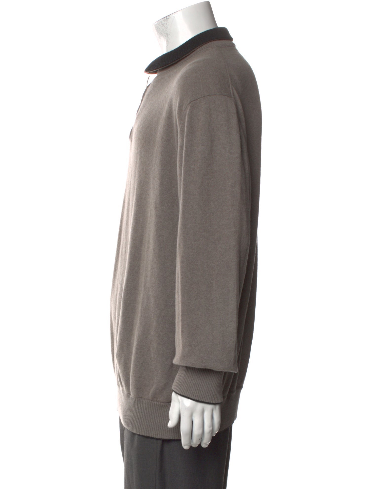 Manrico Cashmere Cashmere Mock Neck Polo Sweater