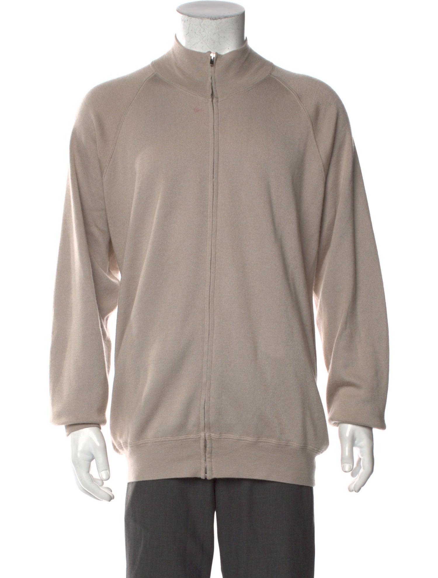 Manrico Cashmere Cashmere Mock Neck Cardigan