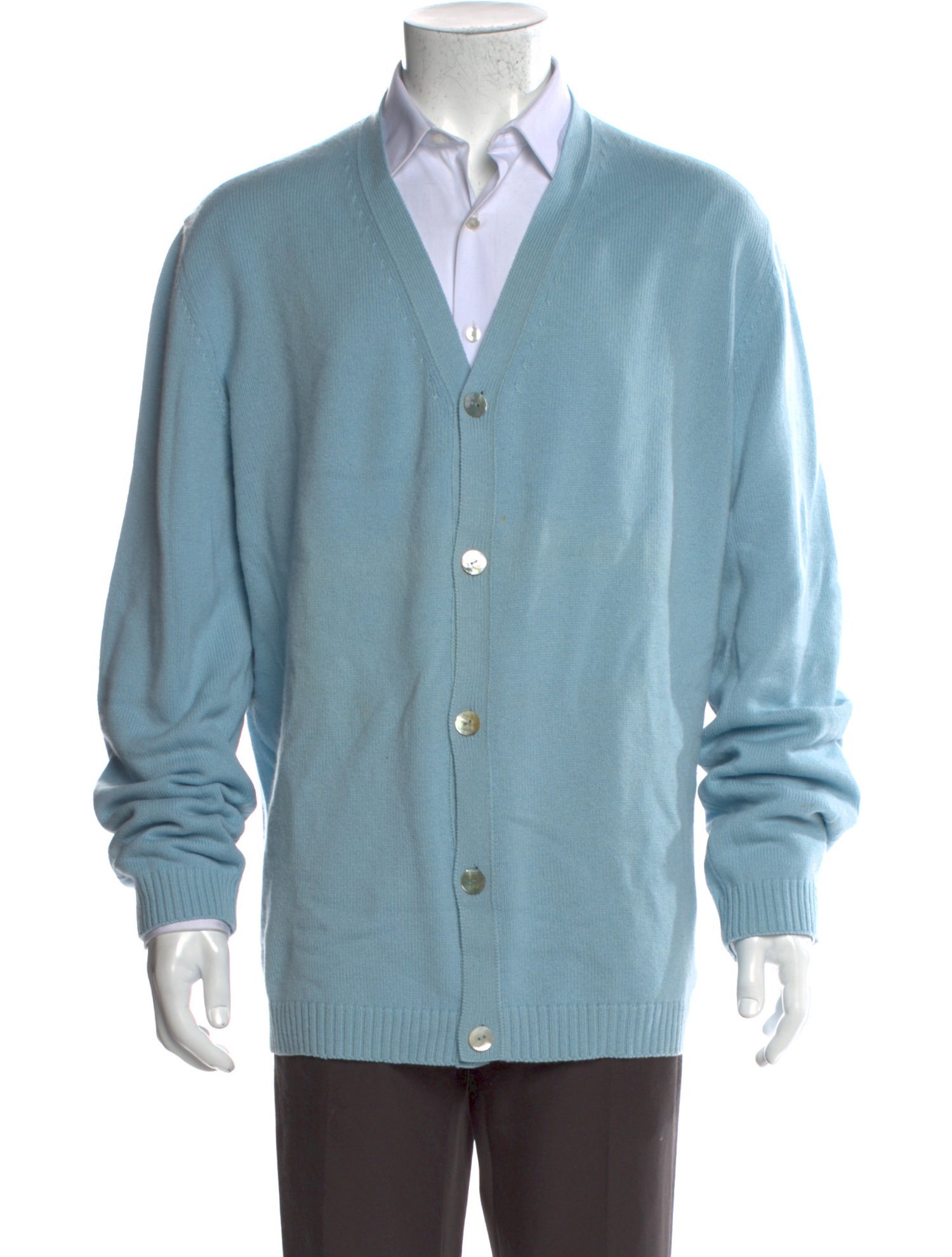 Manrico Cashmere Cashmere Mock Neck Cardigan