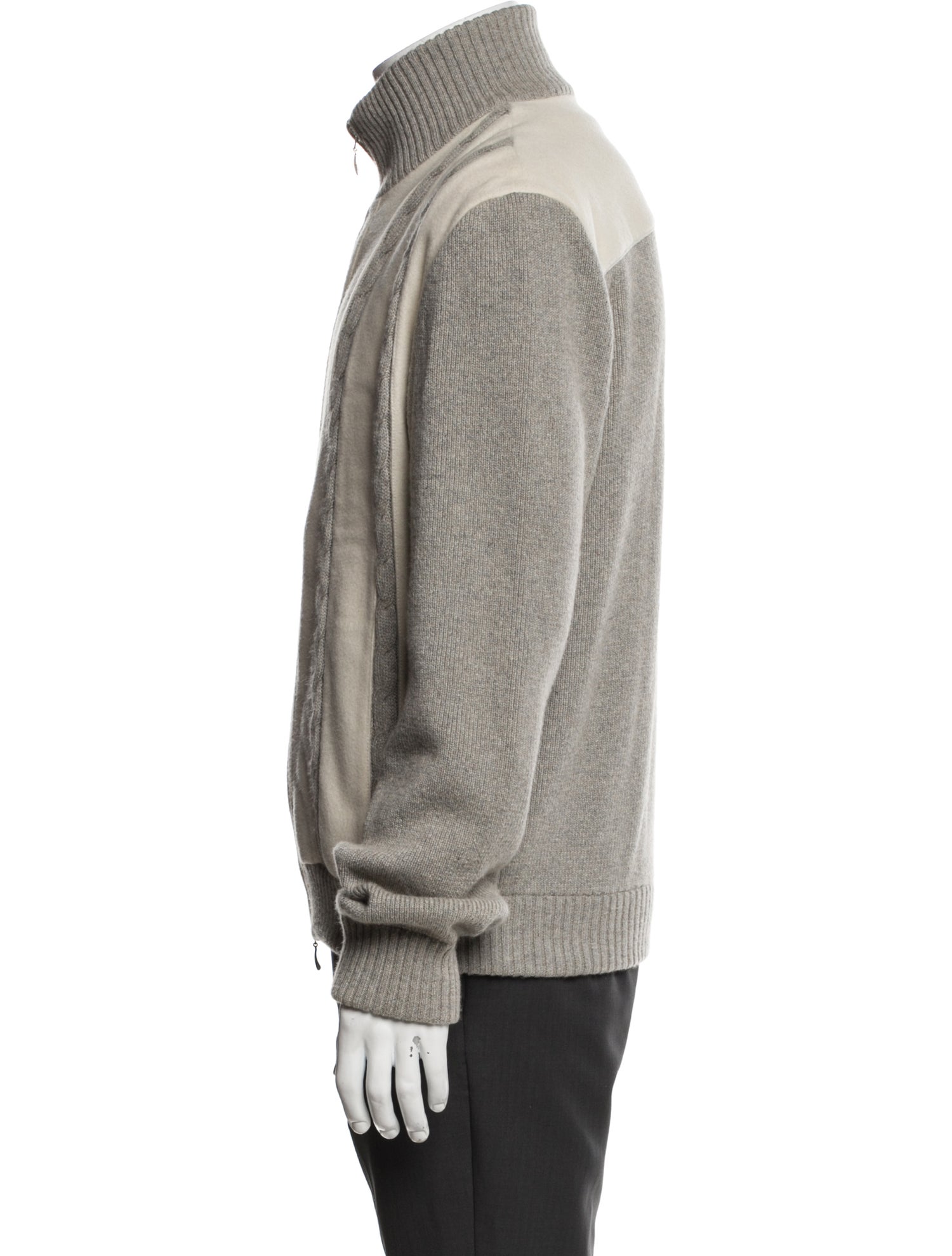 Manrico Cashmere Cashmere Colorblock Pattern Cardigan