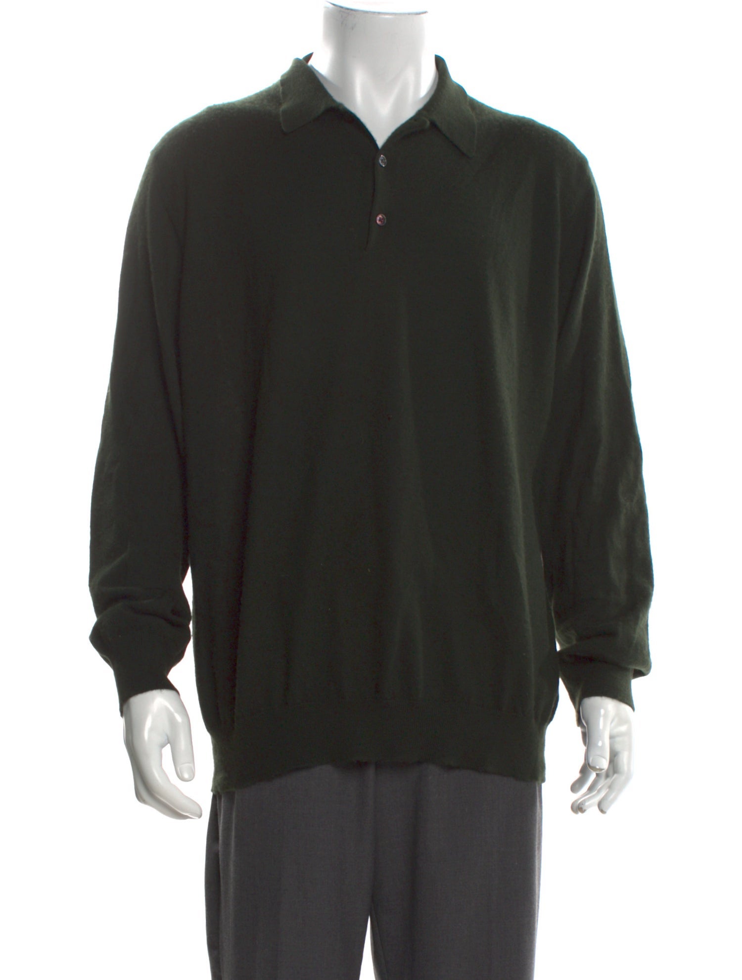 Manrico Cashmere Cashmere Collar Polo Sweater