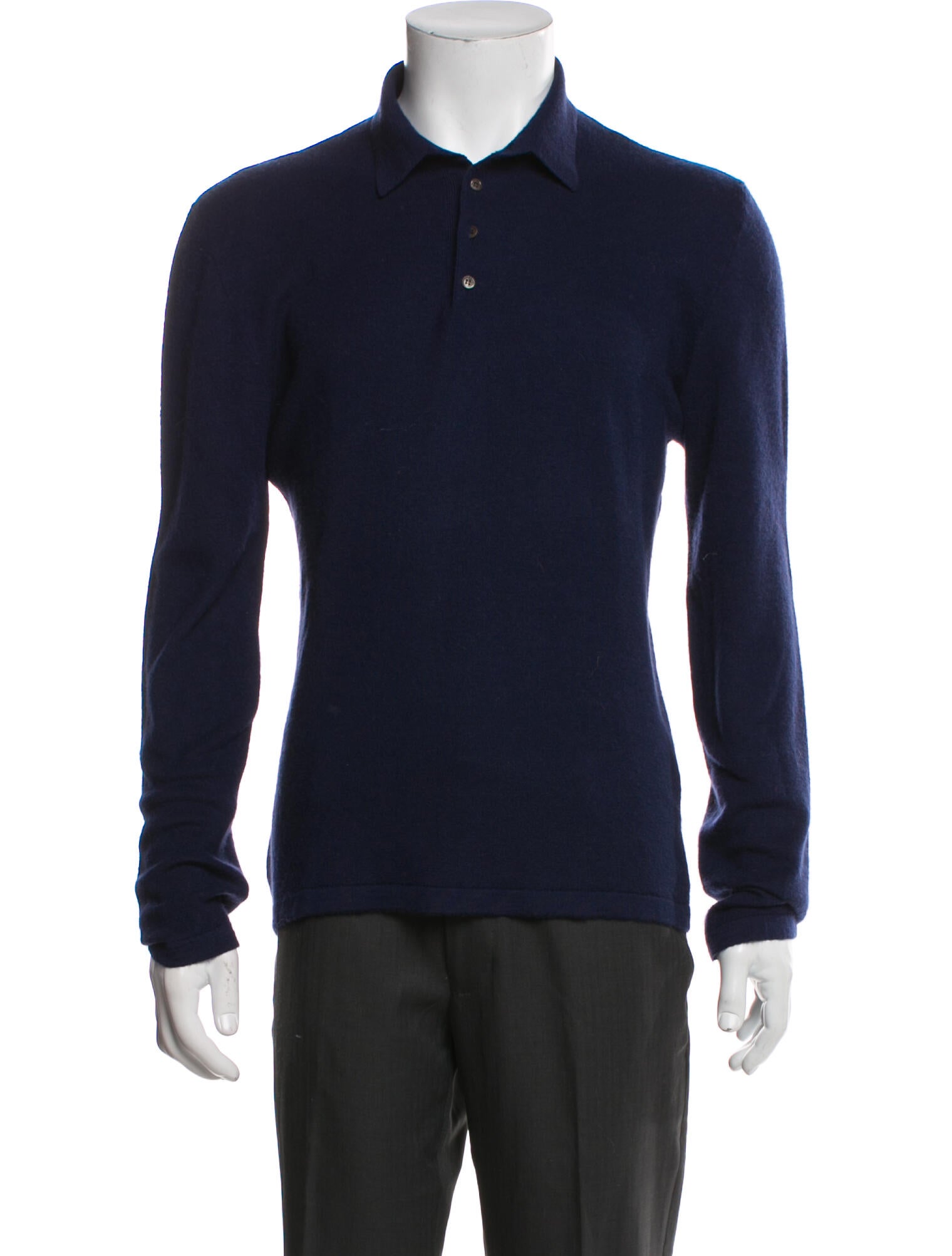 Manrico Cashmere Cashmere Collar Polo Sweater