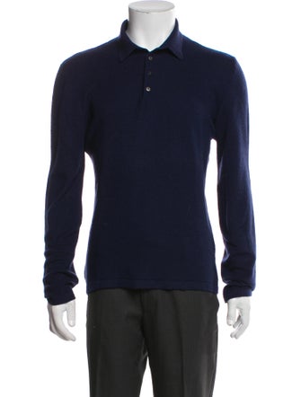 Manrico Cashmere Cashmere Collar Polo Sweater