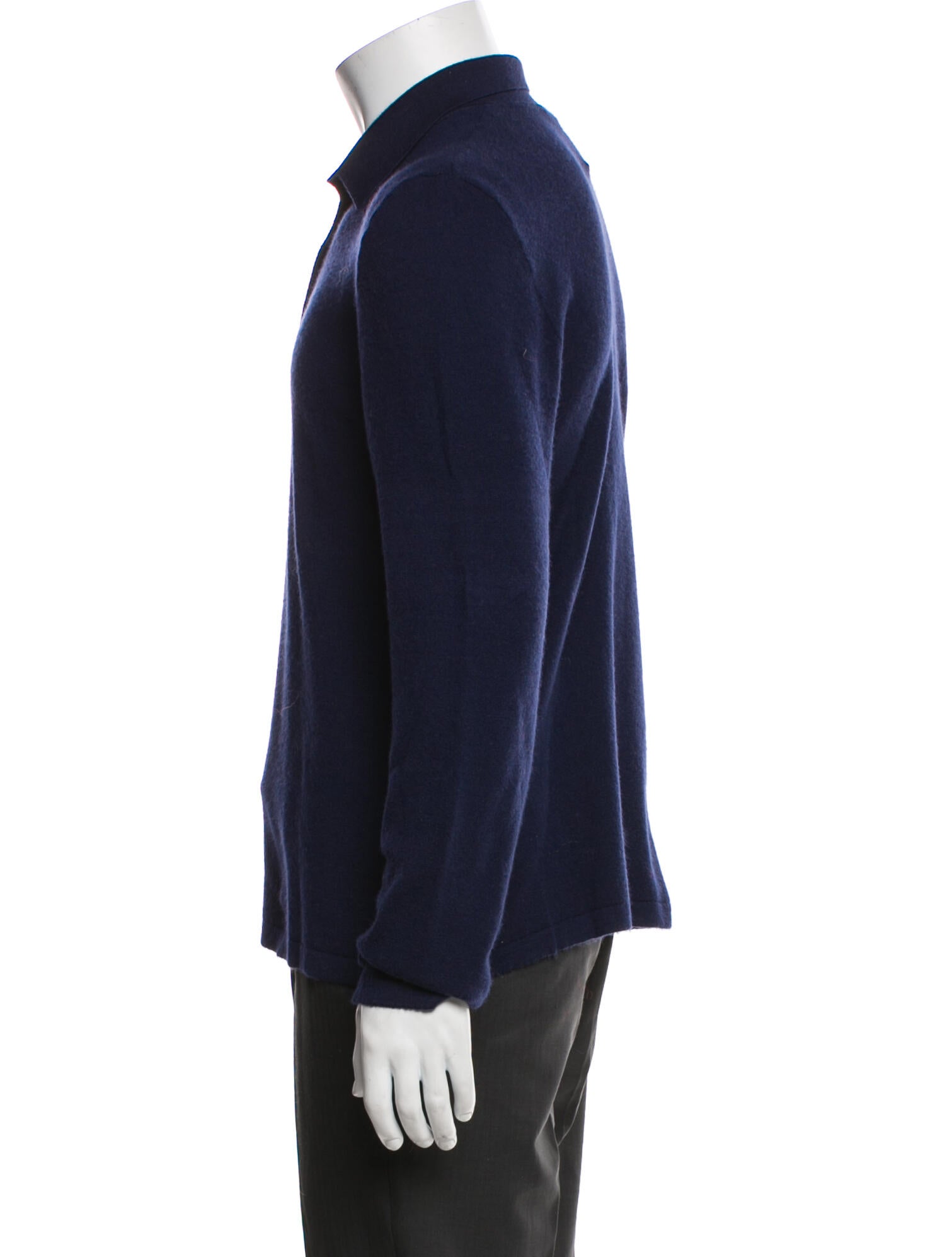 Manrico Cashmere Cashmere Collar Polo Sweater