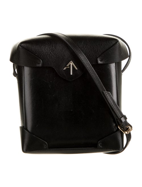 Manu Atelier Leather Crossbody Bag Black