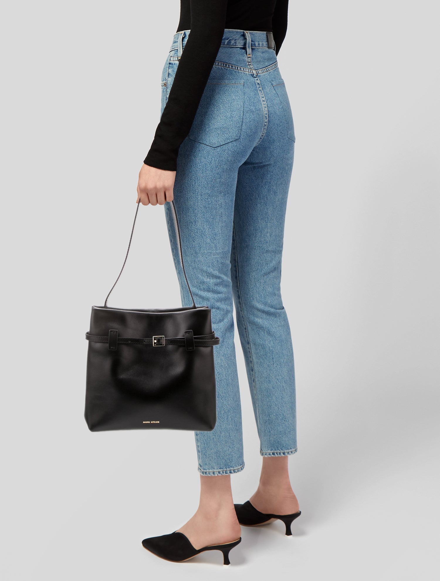 Manu Atelier Leather Shoulder Bag