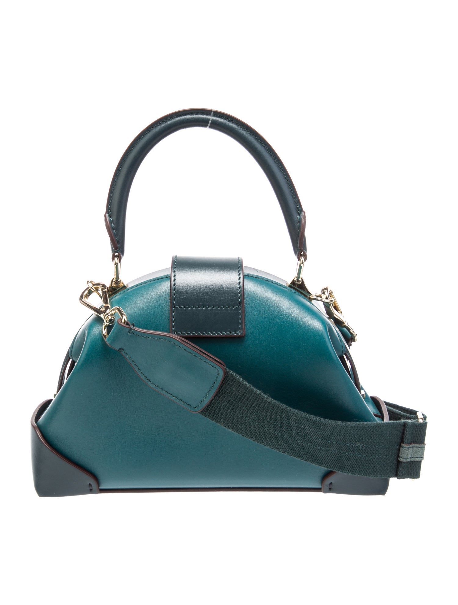 Manu Atelier Dusty Blue Handbag Manu Atelier Leather Top Handle