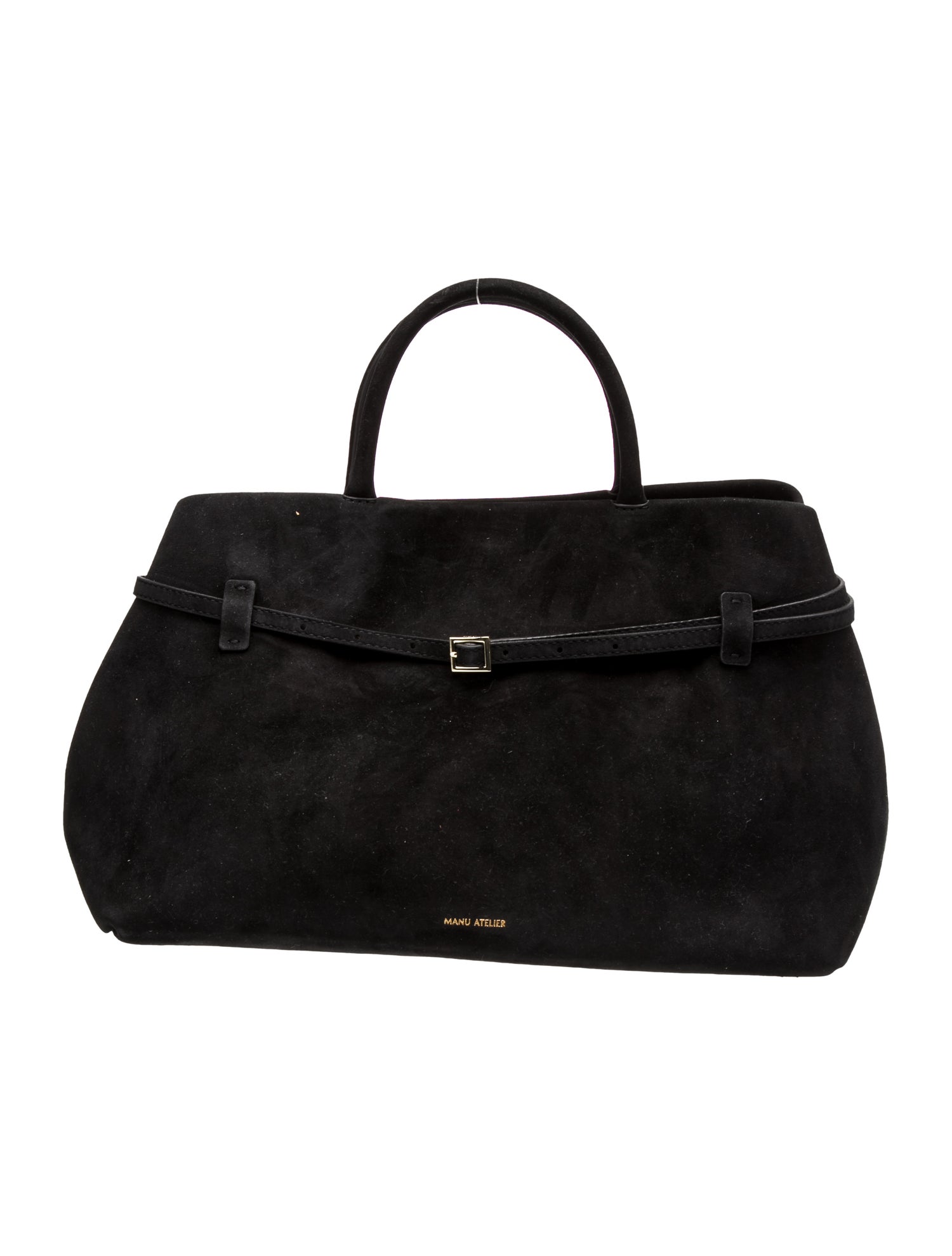 Manu Atelier Suede Top Handle Bag