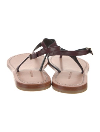 Manu Atelier Leather T-Strap Sandals