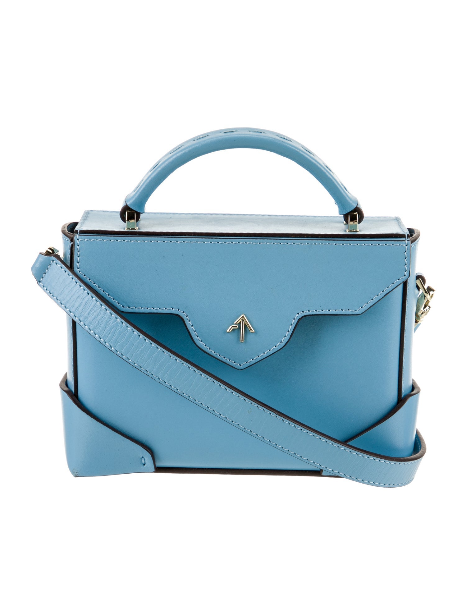 Manu Atelier Leather Top Handle Bag