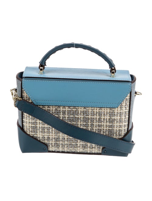 Manu Atelier Tweed Top Handle Bag