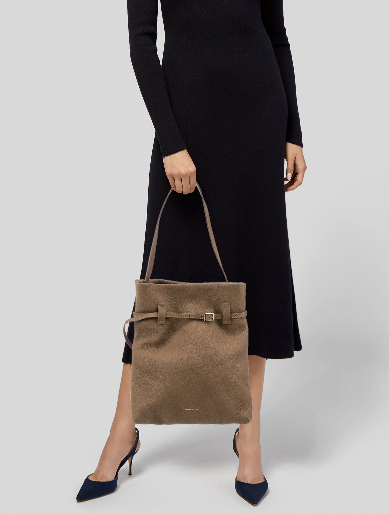 Manu Atelier Leather Shoulder Bag