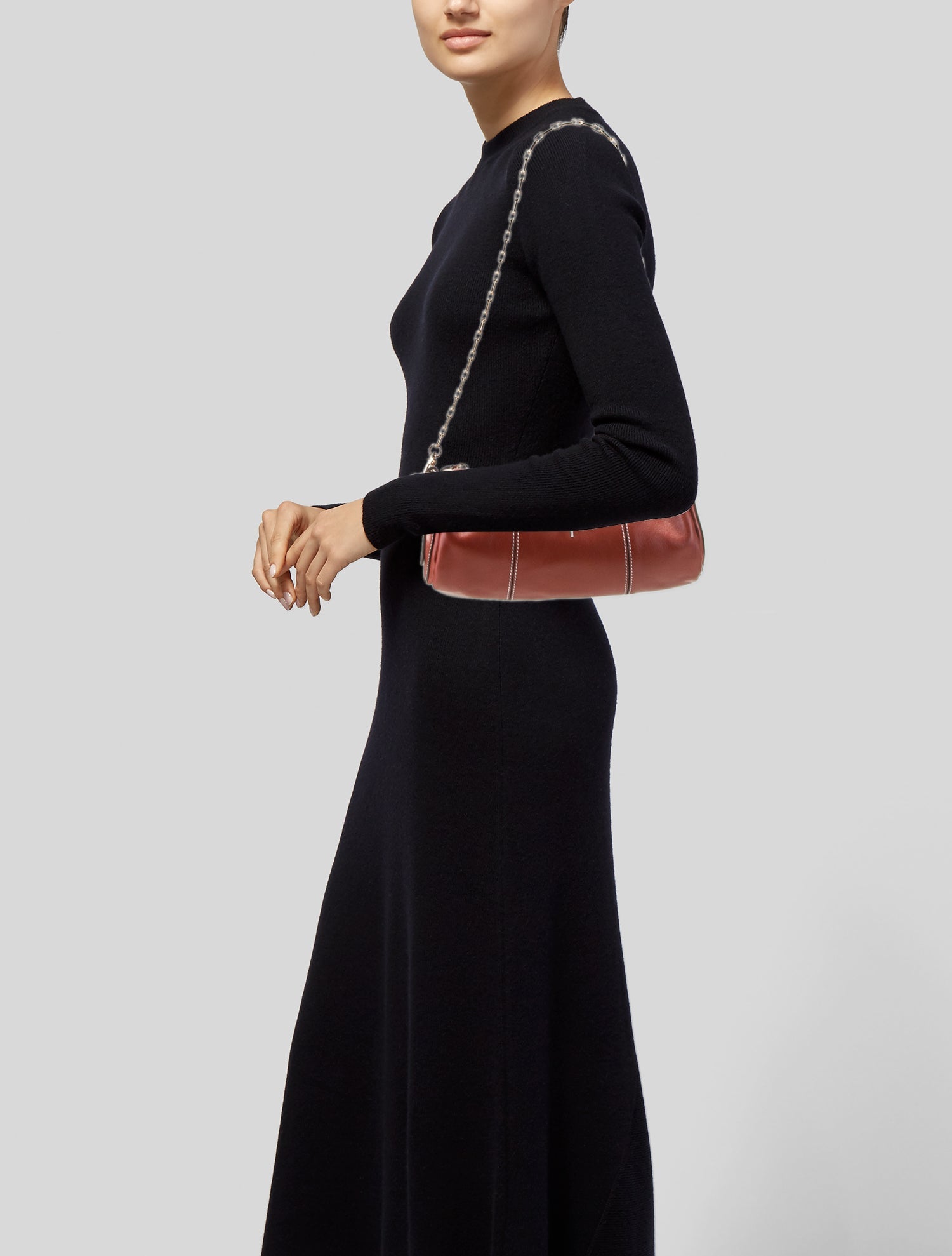 Manu Atelier Leather Shoulder Bag