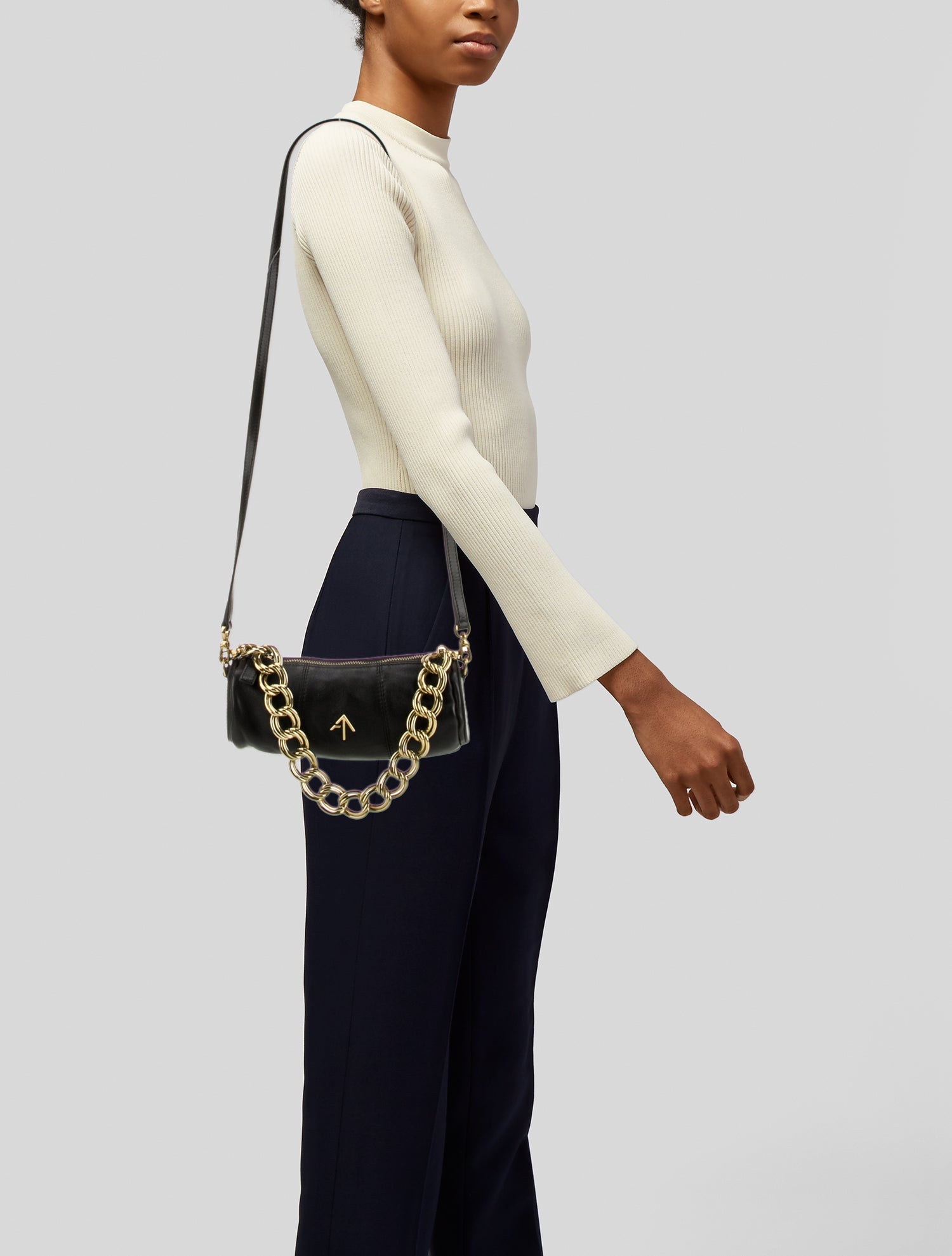 Manu Atelier Leather Shoulder Bag