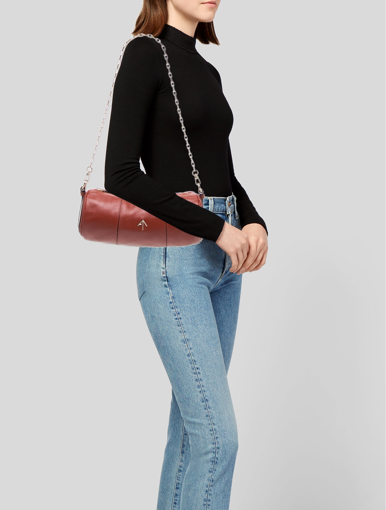 Manu Atelier Leather Shoulder Bag