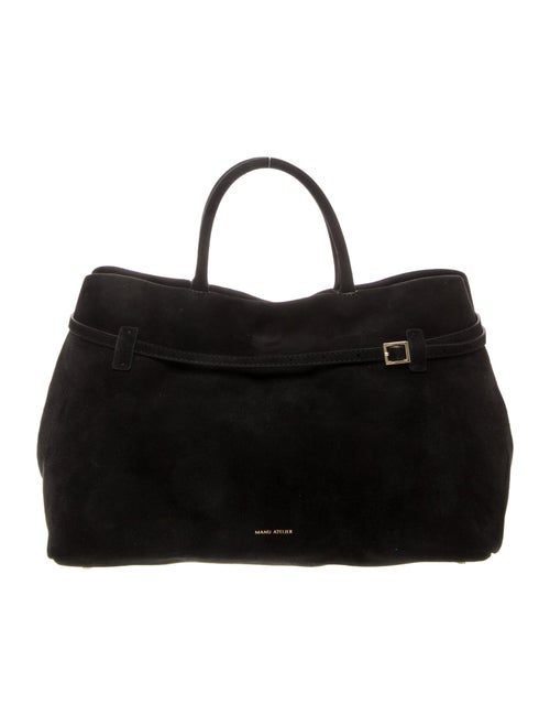 Manu Atelier Suede Top Handle Bag