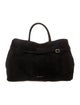Manu Atelier Suede Top Handle Bag