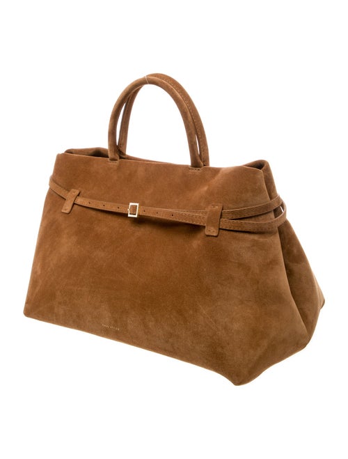 Manu Atelier Suede Top Handle Bag
