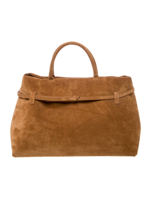 Manu Atelier Suede Top Handle Bag