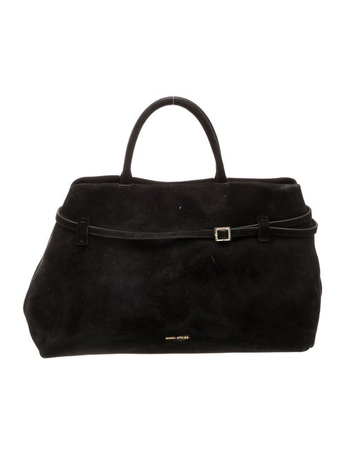 Manu Atelier Suede Top Handle Bag