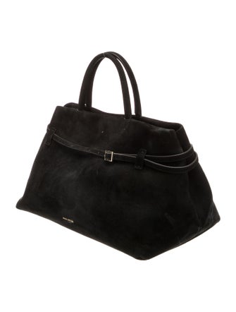 Manu Atelier Suede Top Handle Bag