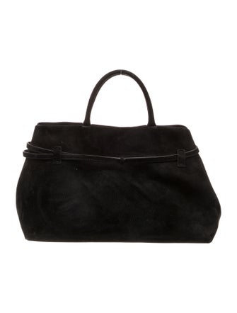 Manu Atelier Suede Top Handle Bag