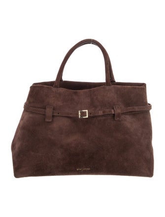 Manu Atelier Suede Top Handle Bag