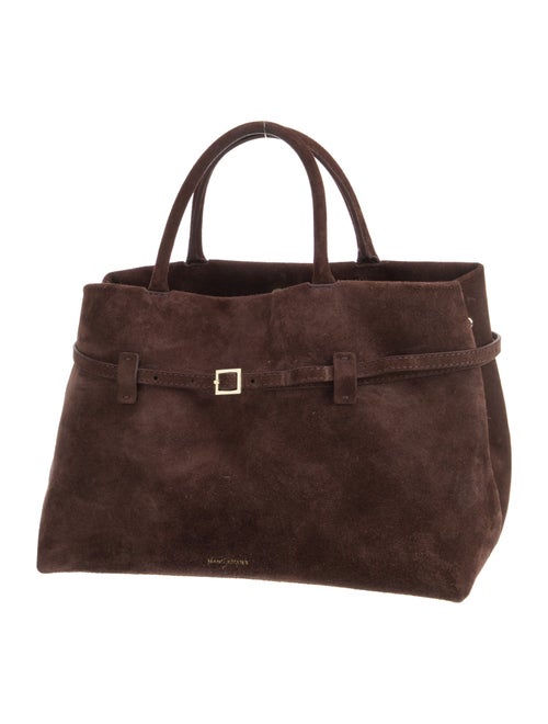 Manu Atelier Suede Top Handle Bag