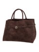Manu Atelier Suede Top Handle Bag